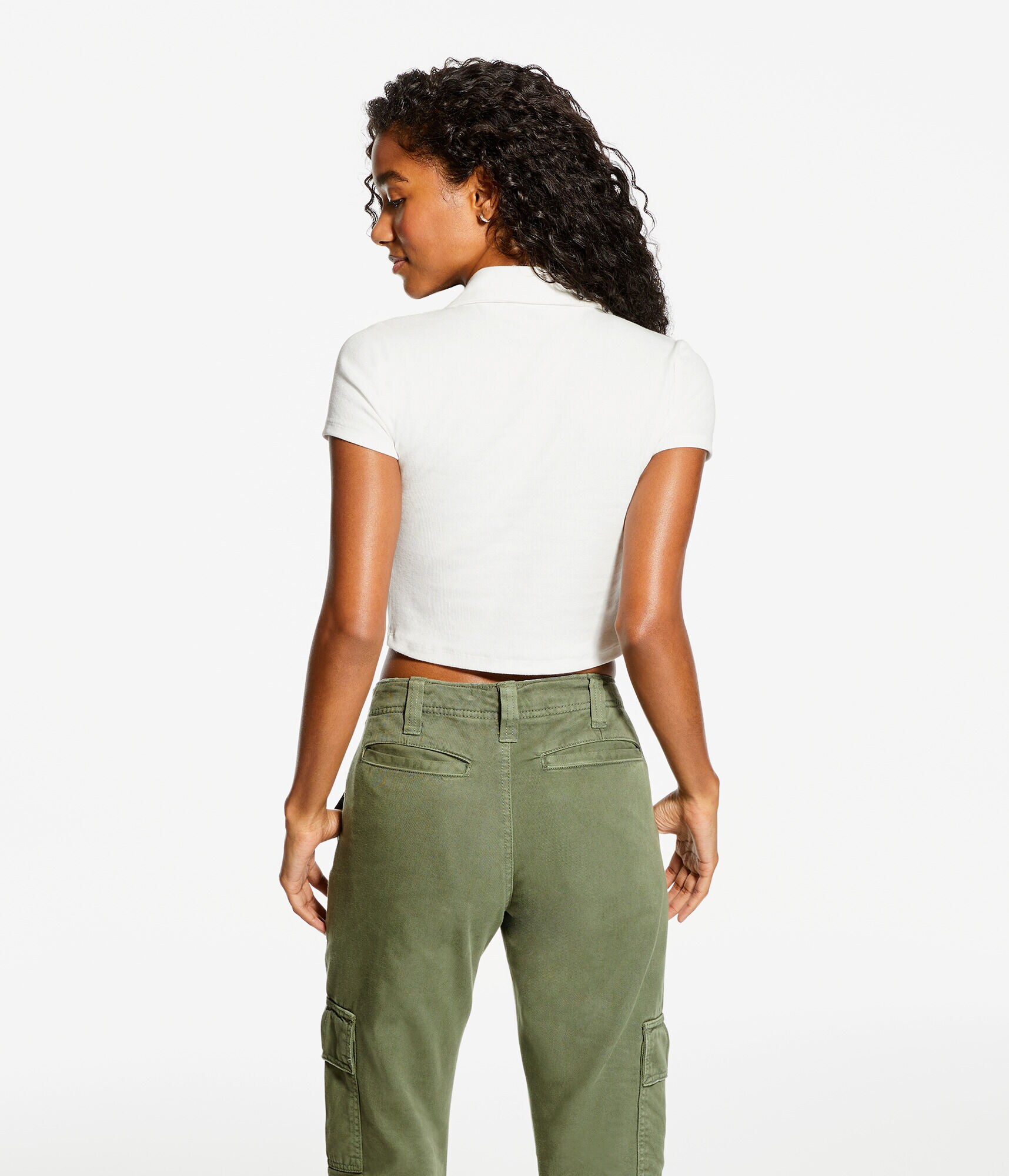 Micro Cropped Polo Tee