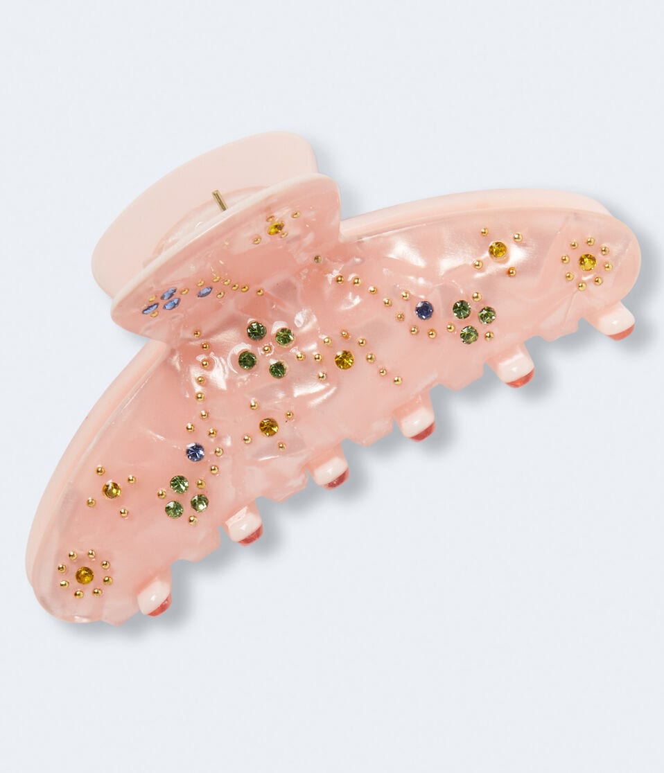 Rhinestone Rounded Claw Hair Clip