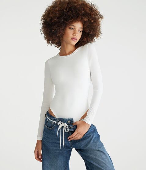 Long Sleeve Seriously Soft Smooth Crew Bodysuit