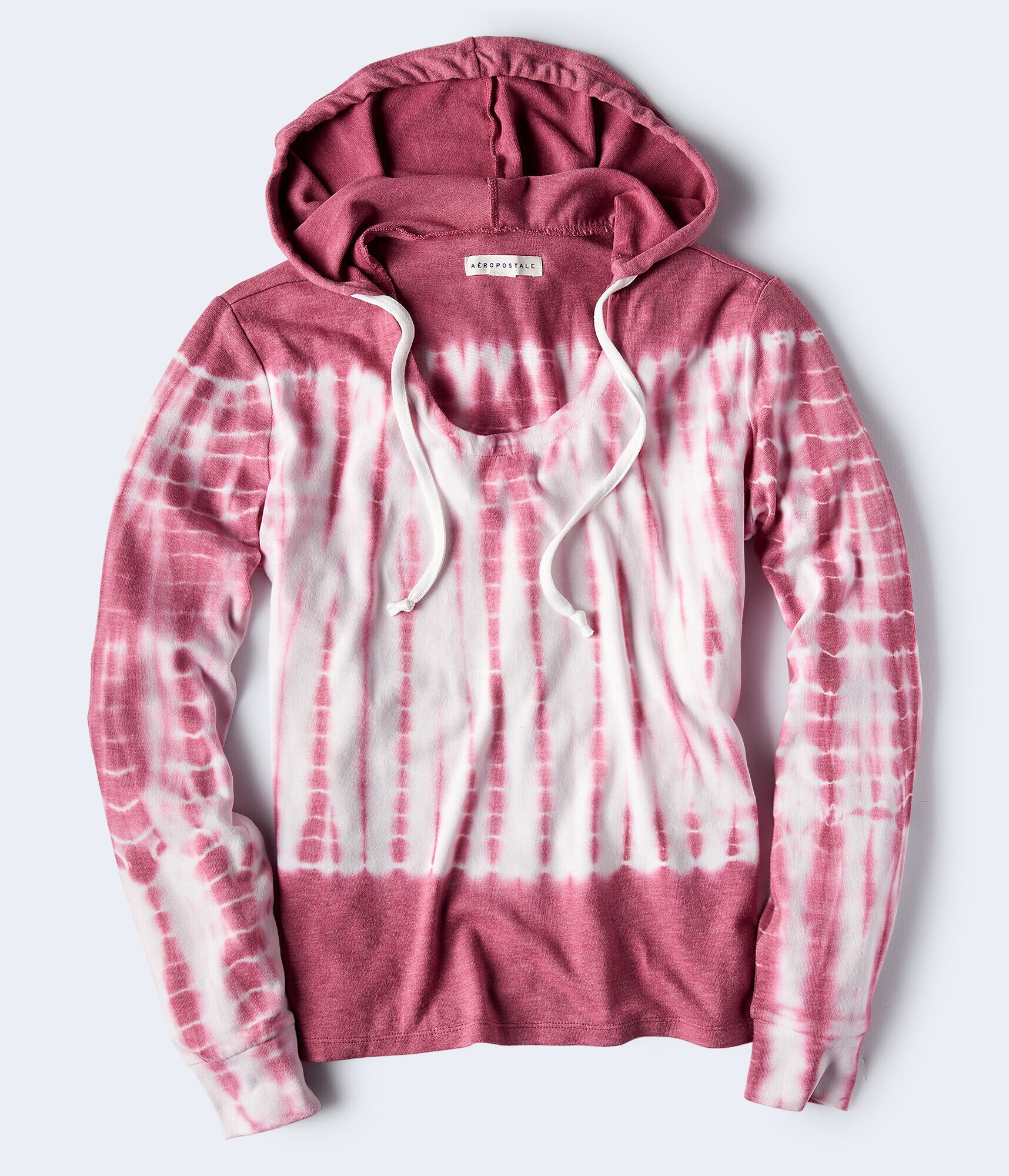 Long Sleeve Tie-Dye Hooded Shirt