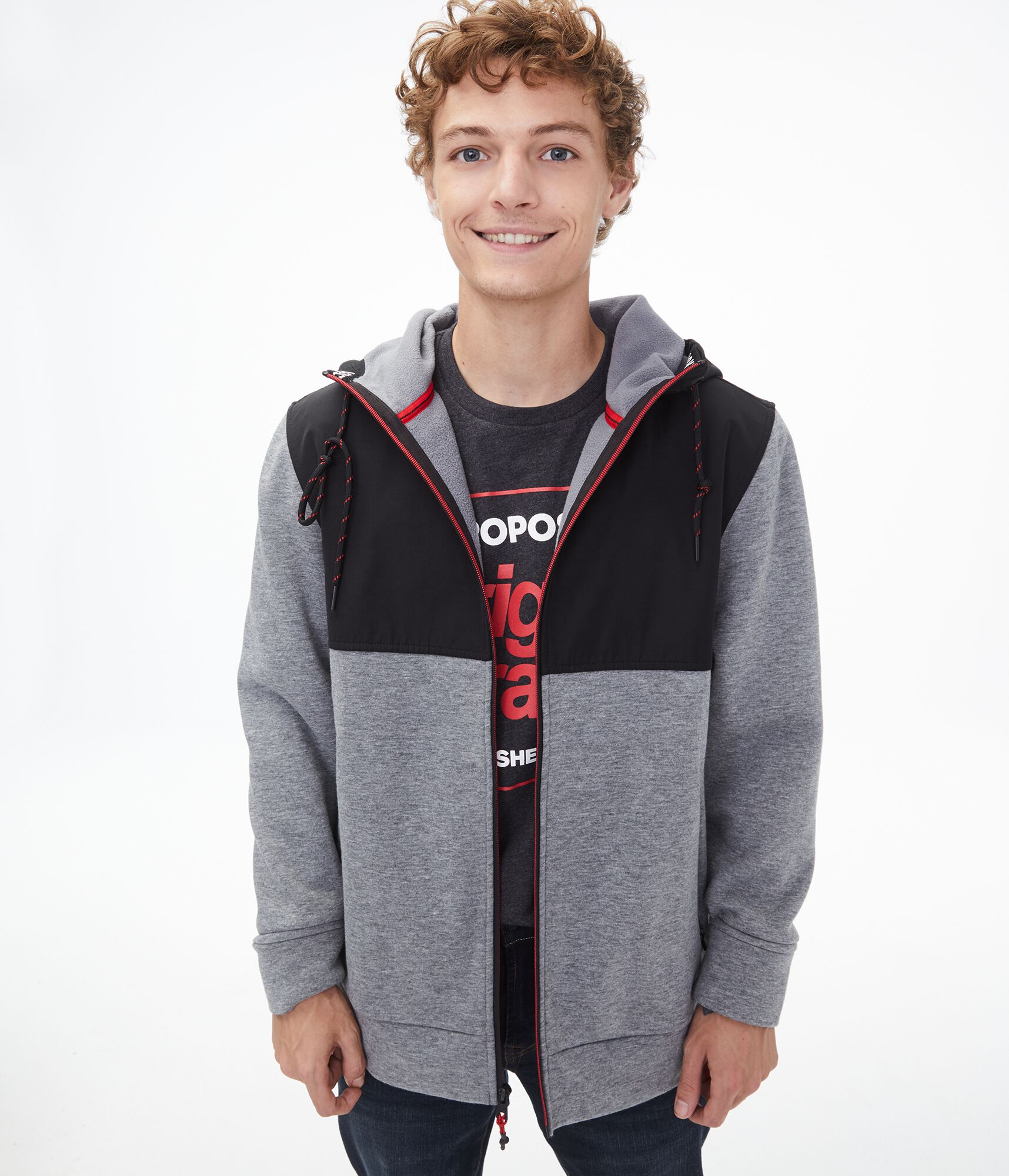 Mixed Media Tech Fleece Full-Zip Hoodie