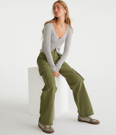 Mid-Rise Straight Utility Cargo Pants Mid-Rise Straight Utility Cargo Pants