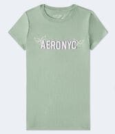 Aero NYC Butterfly Appliqué Graphic Tee