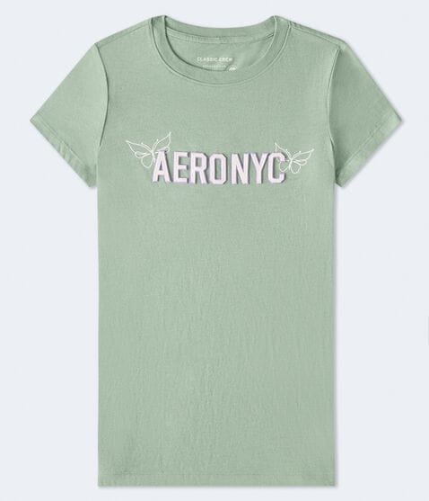 Aero NYC Butterfly Appliqué Graphic Tee Aero NYC Butterfly Appliqué Graphic Tee