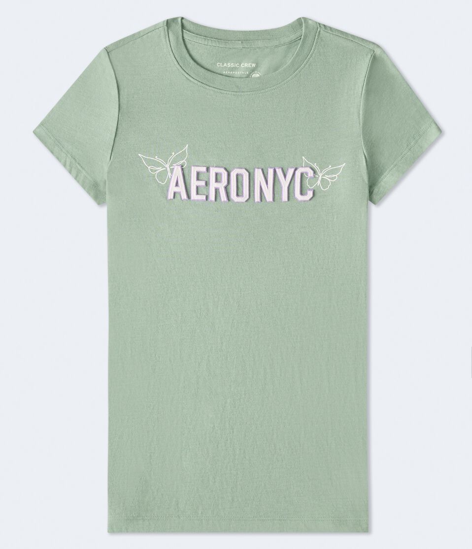 Aero NYC Butterfly Appliqué Graphic Tee
