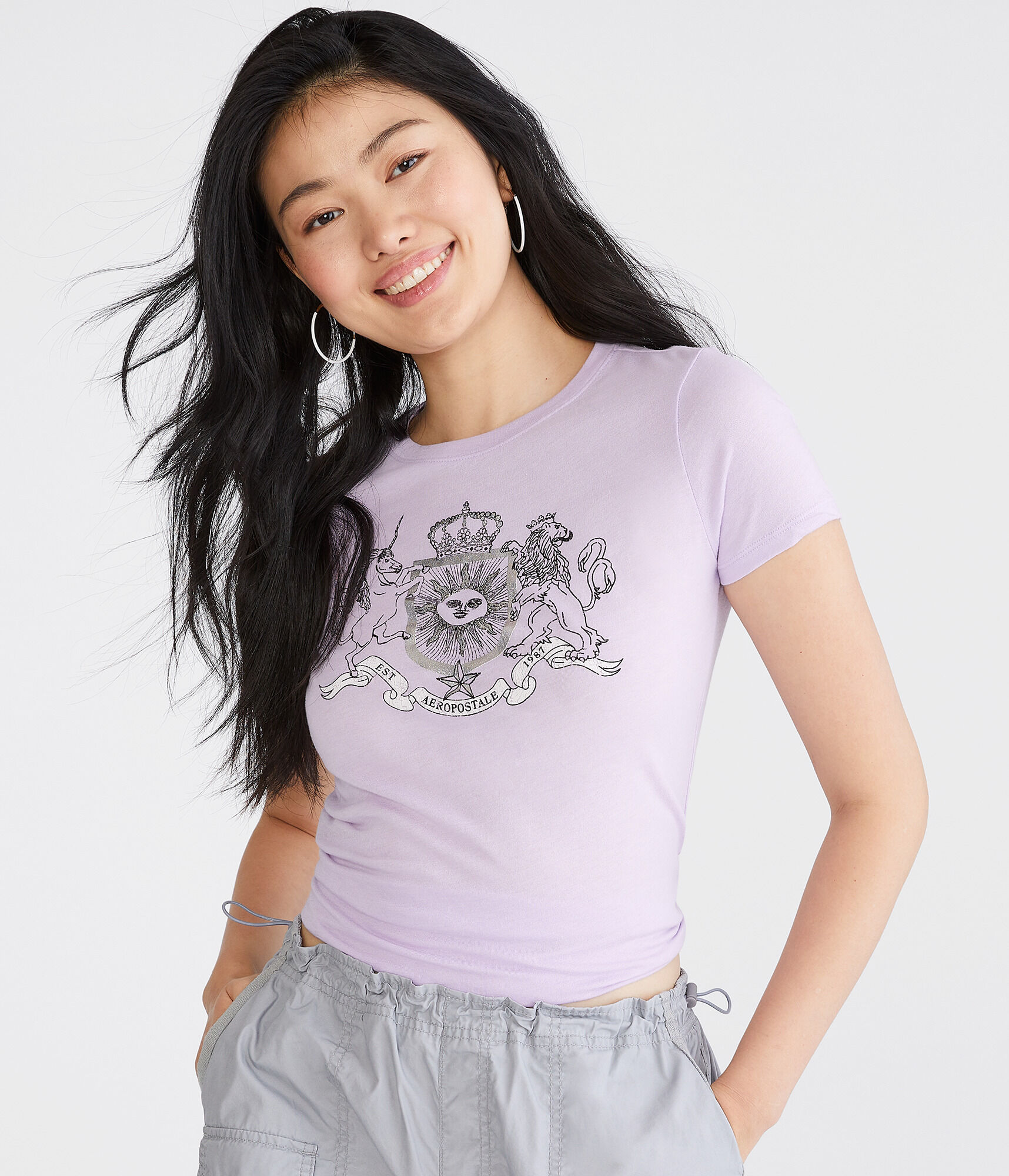 Unicorn Lion Crest Graphic Tee