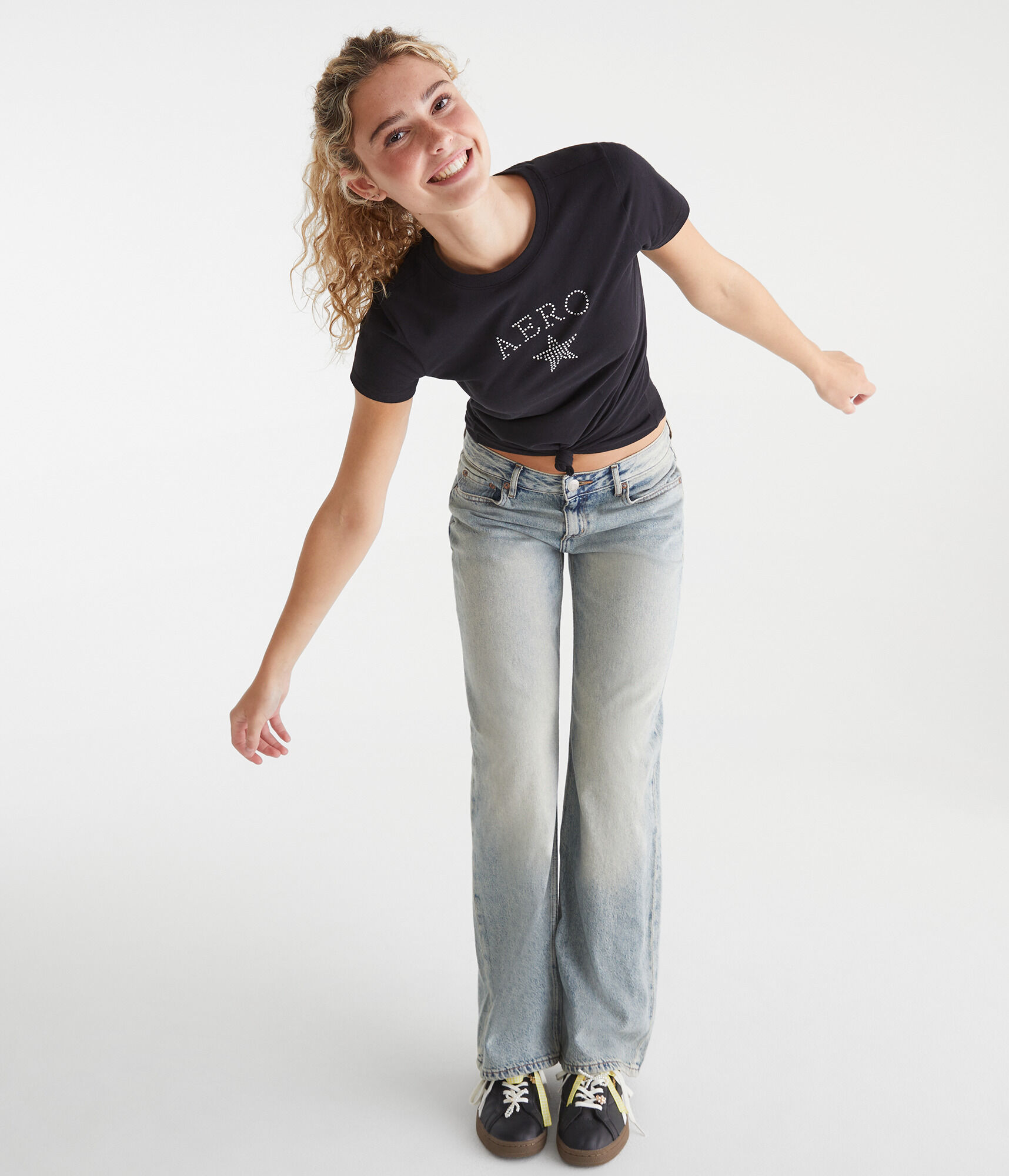 Aero Rhinestone Star Graphic Tee