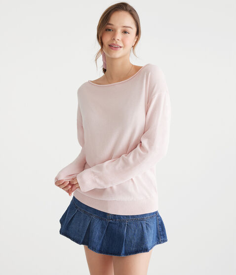 Slouchy Slash-Neck Sweater Slouchy Slash-Neck Sweater