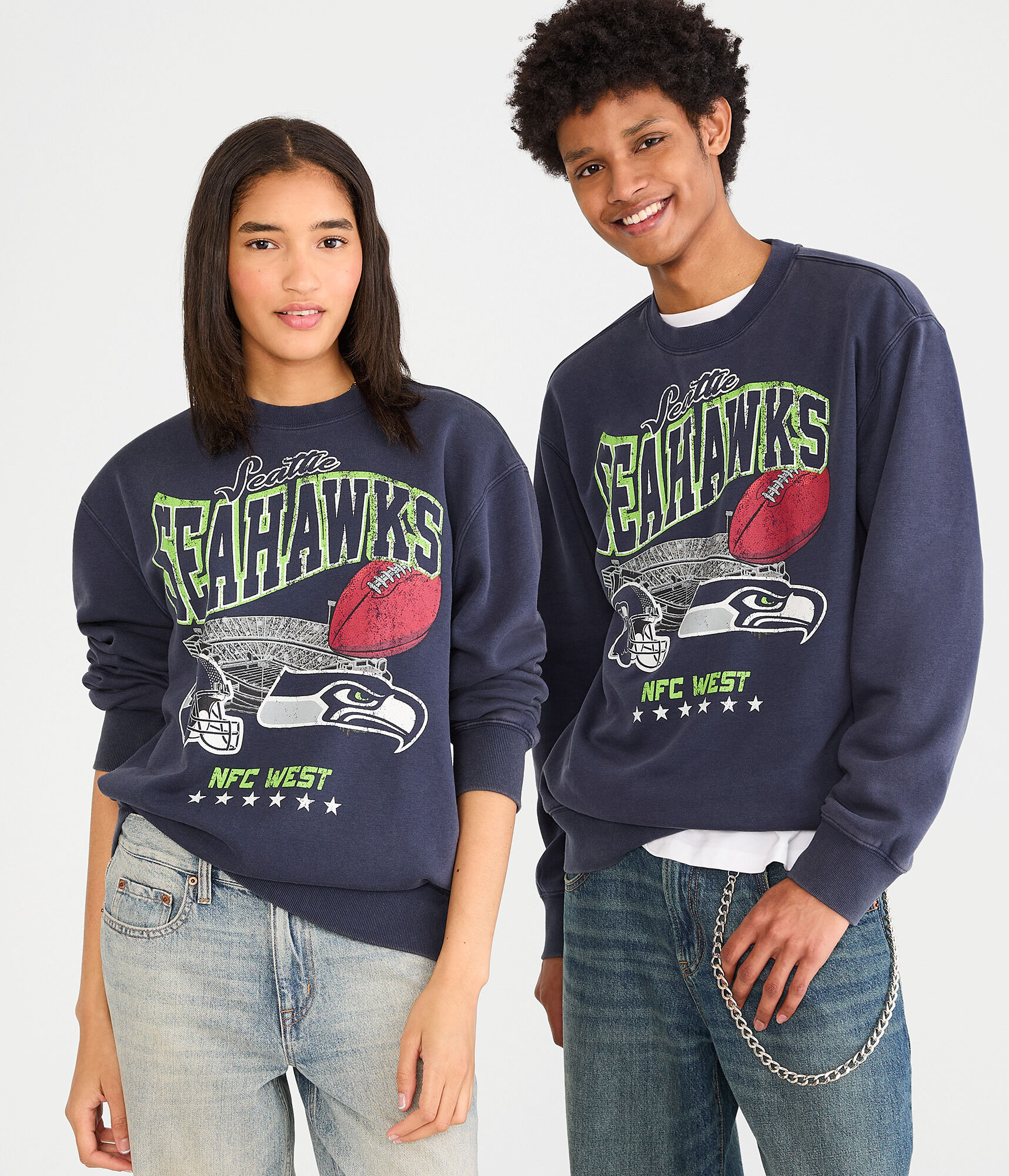 Seattle Seahawks Stadium Crew Sweatshirt