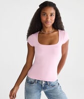 Buttery Soft Square-Neck Tee