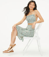 Floral High-Waisted Slip Skirt