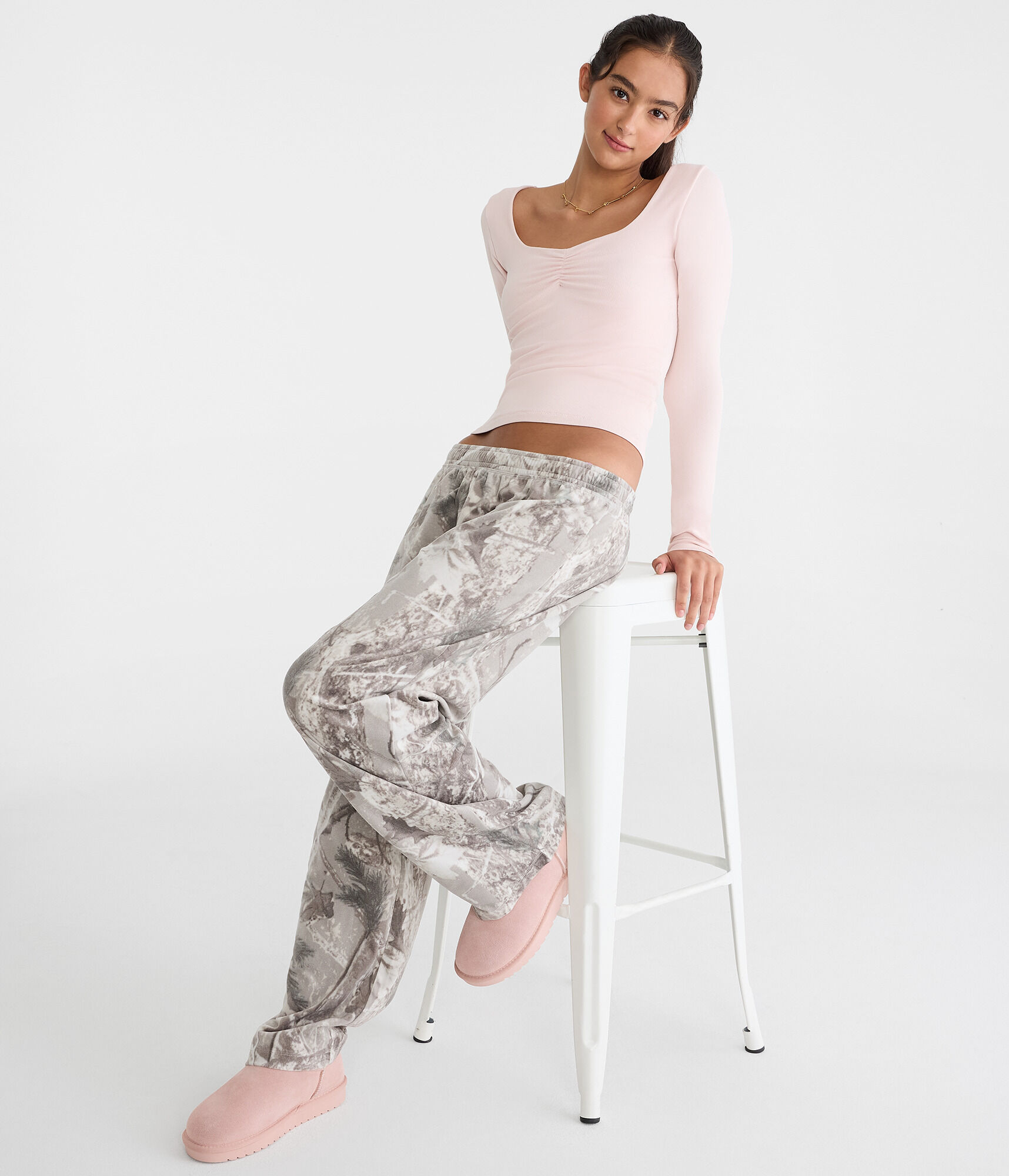 Forest Camo Polyfleece Sleep Pants