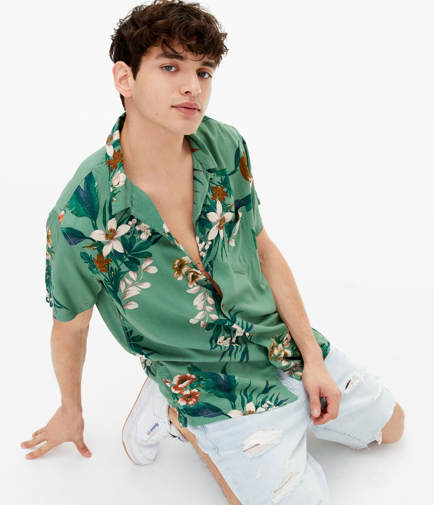 Floral Button-Down Resort Shirt