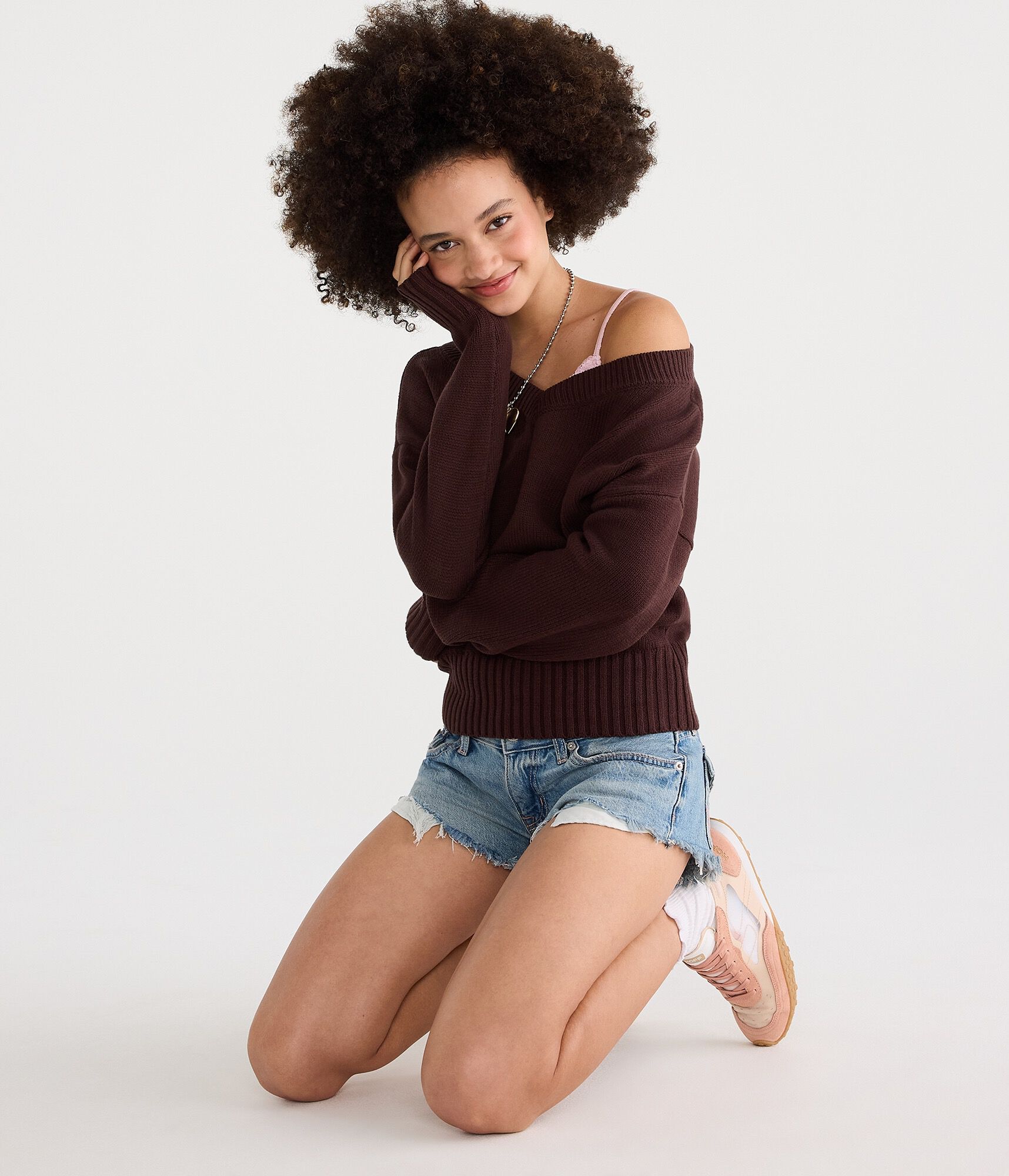 Slouchy V-Neck Sweater