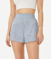 High-Rise Windbreaker Shorts