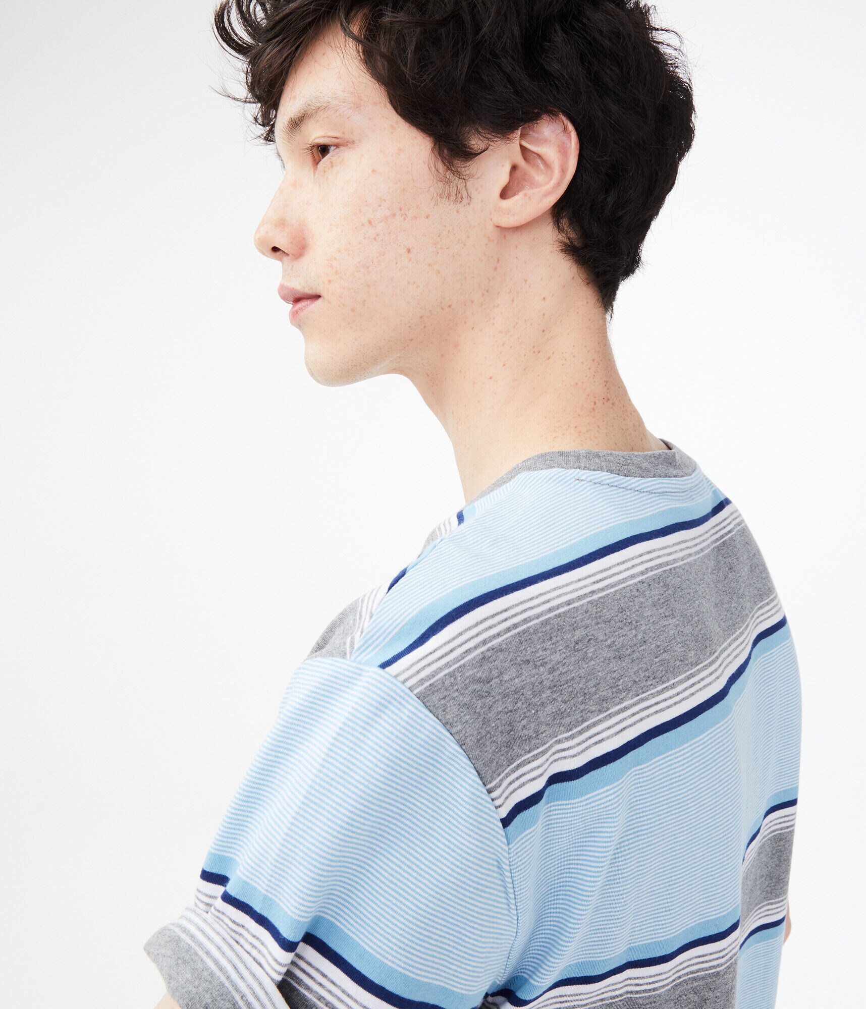 Multi-Stripe Crew Tee