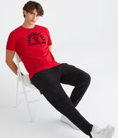 Aeropostale Arch Flocked Graphic Tee