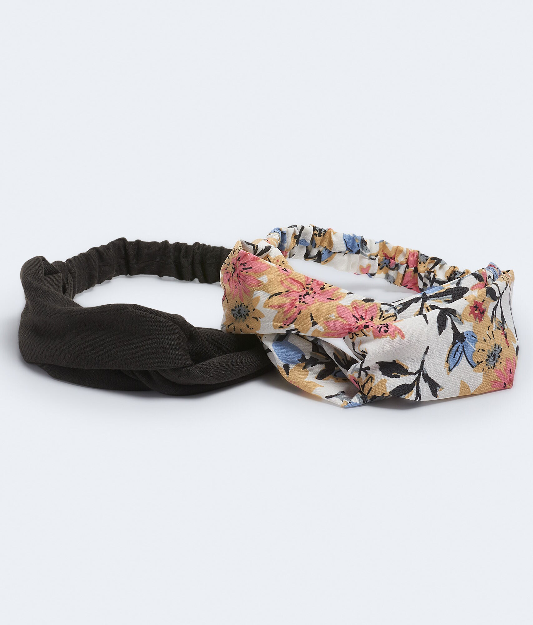 Floral &amp; Solid Headband 2-Pack
