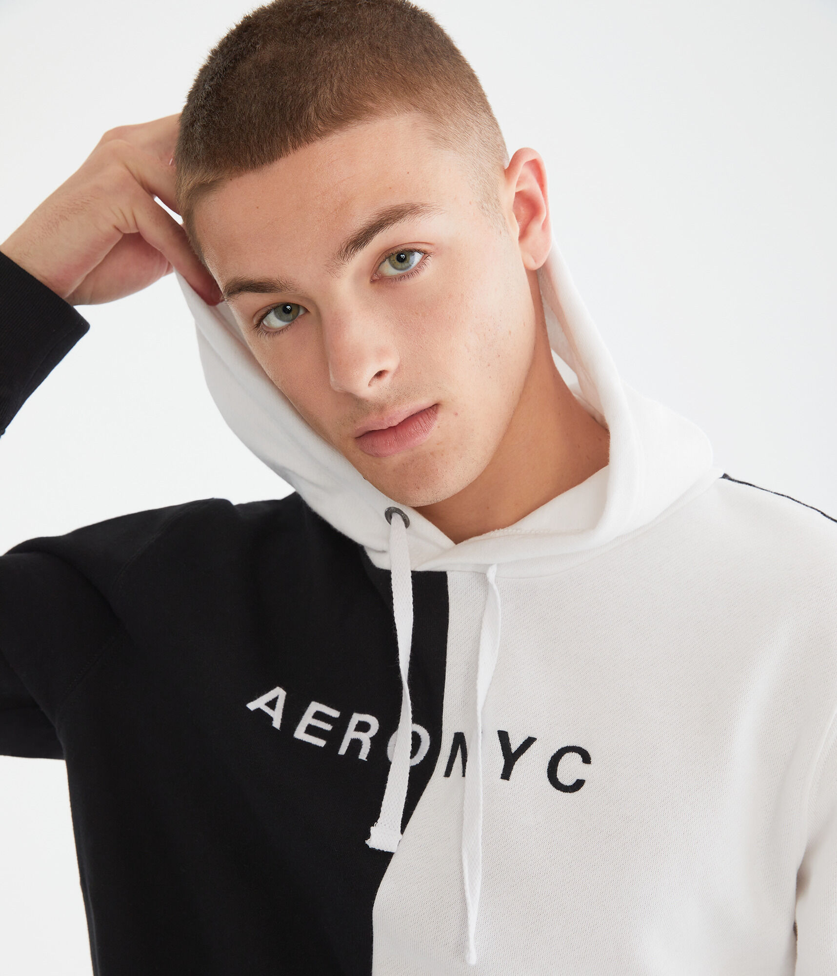 Aero NYC Spliced Pullover Hoodie