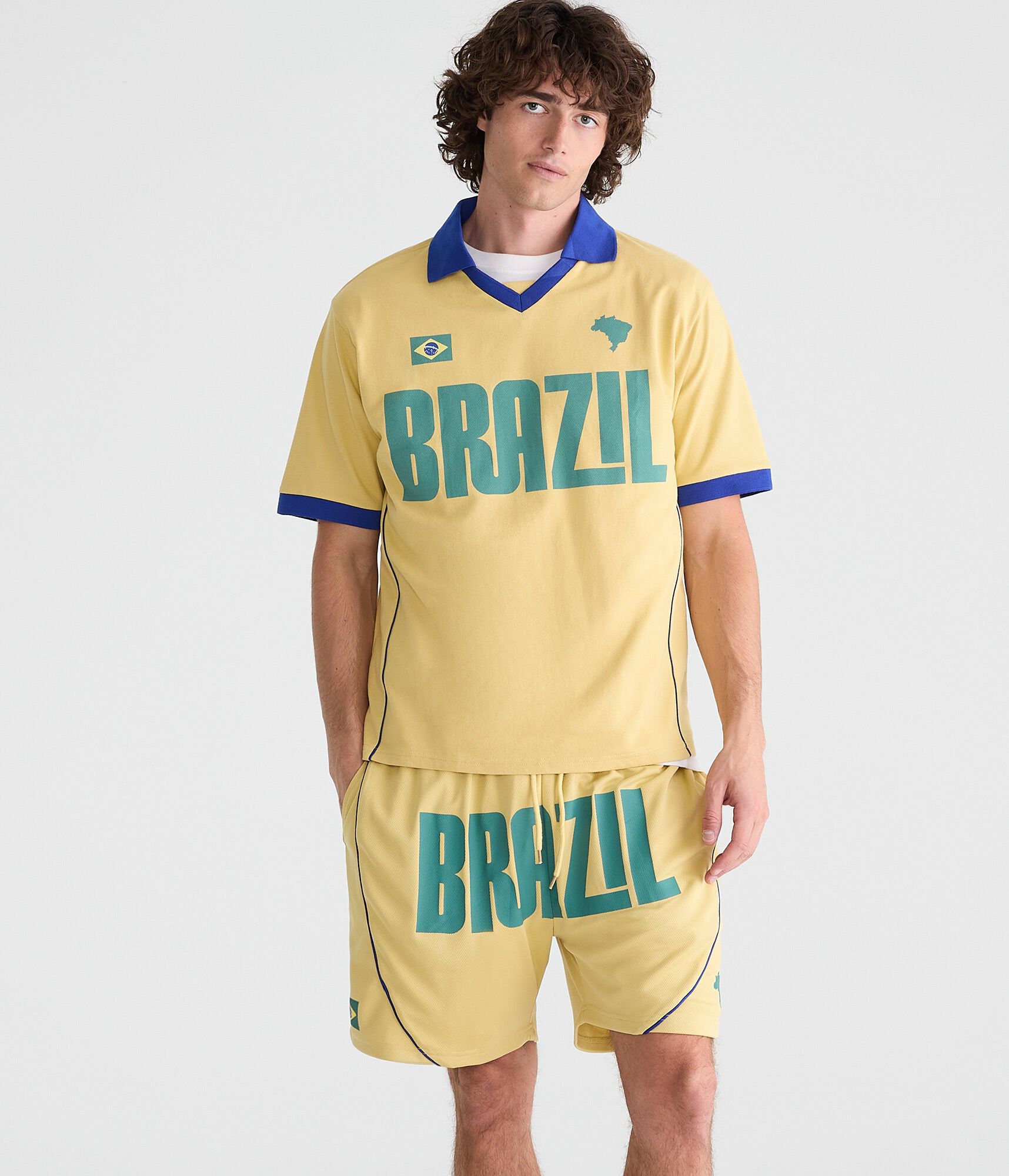 Brazil V-Neck Soccer Jersey