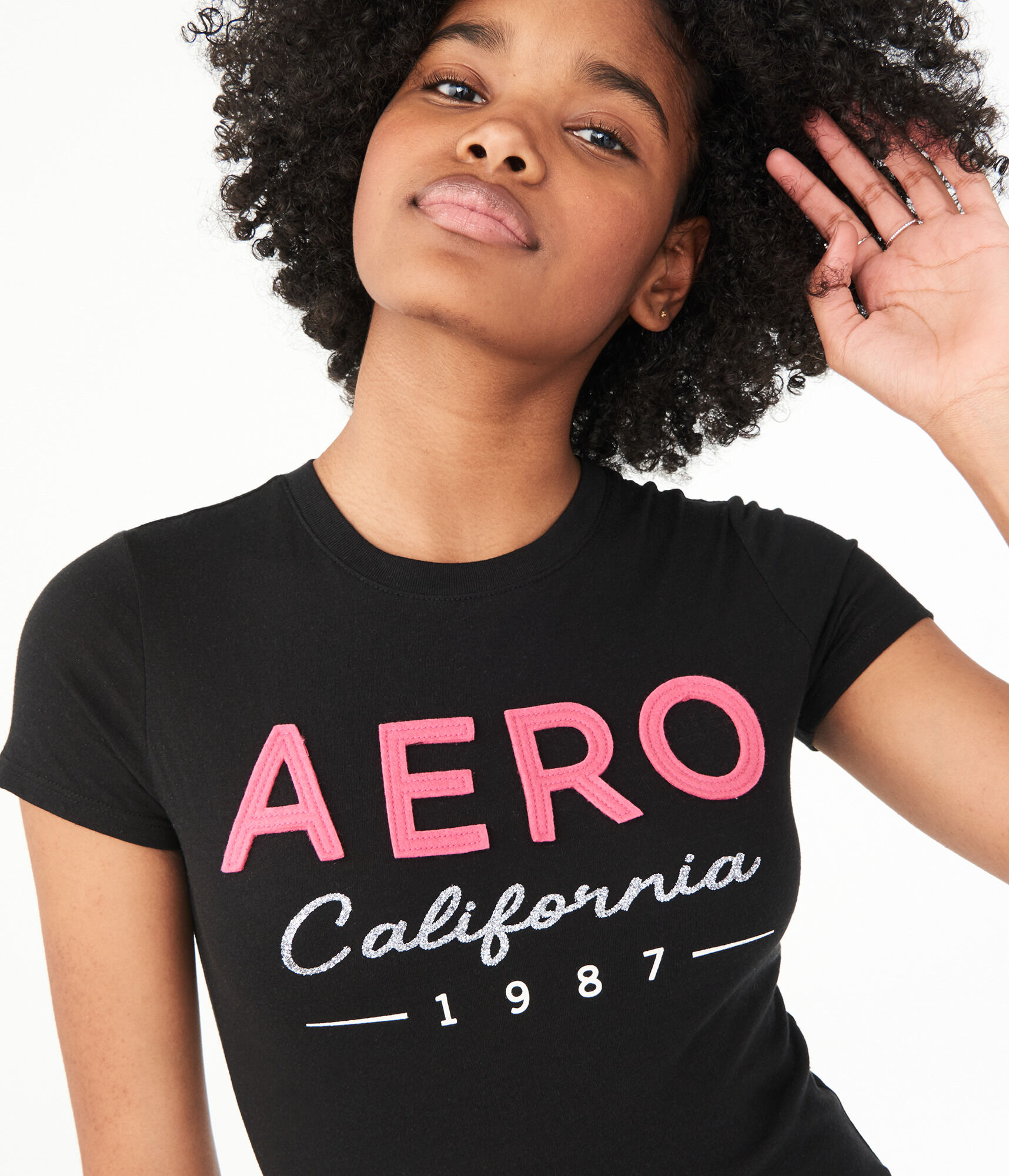 Aero California Glitter Graphic Tee