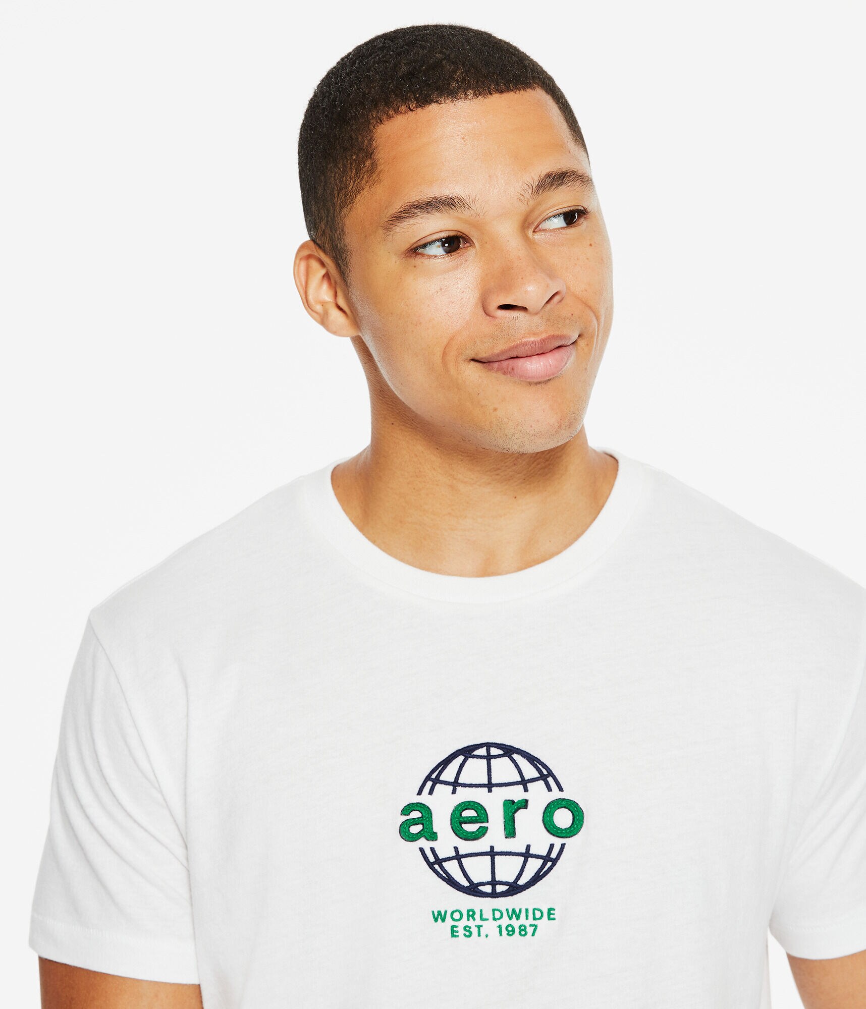 Aeropostale Globe Logo Appliqu&eacute; Graphic Tee