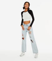 Long Sleeve Pop Punk Cropped Raglan Baby Tee