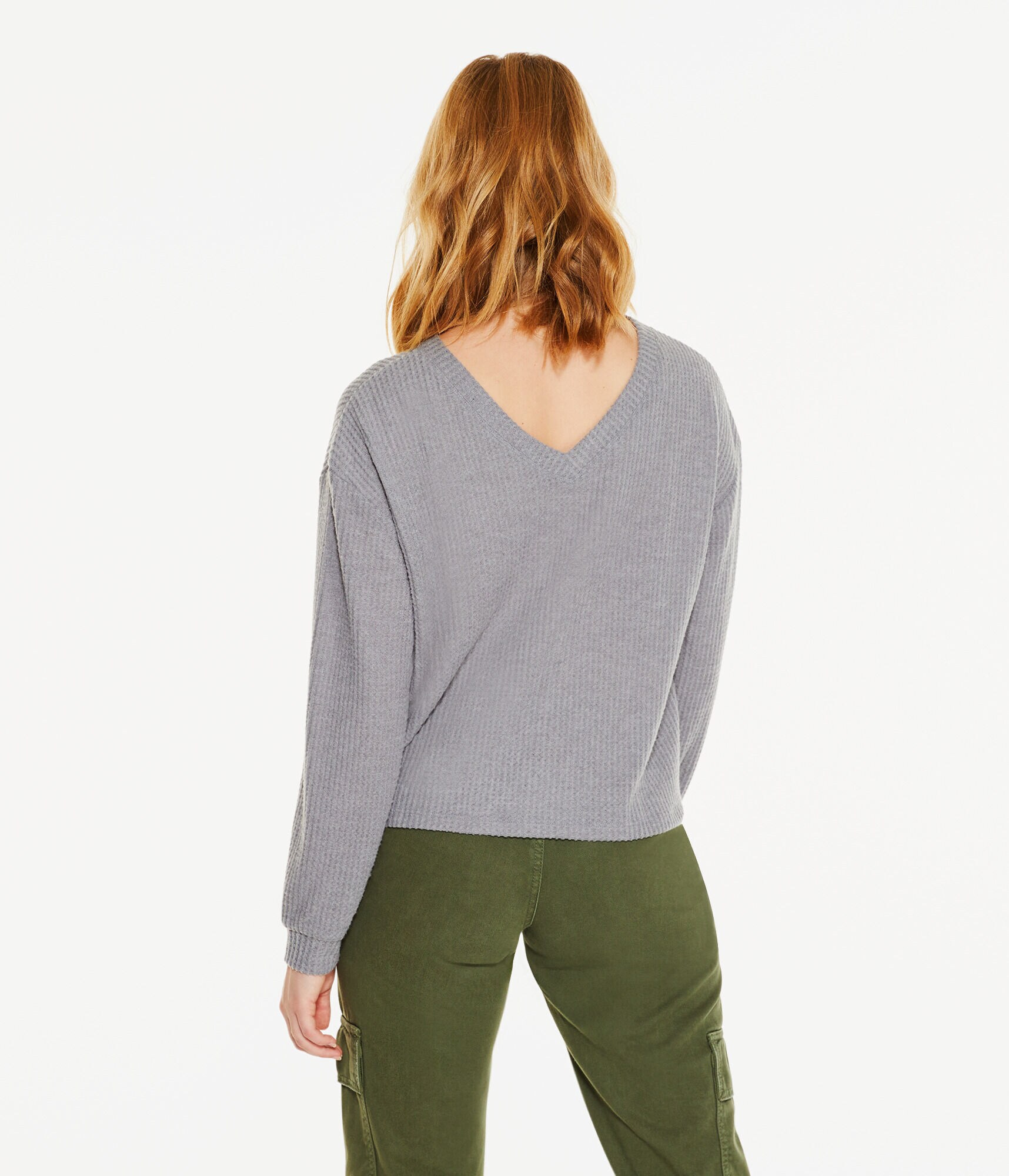 Long Sleeve Wear 2 Ways Cozy Waffle Tee