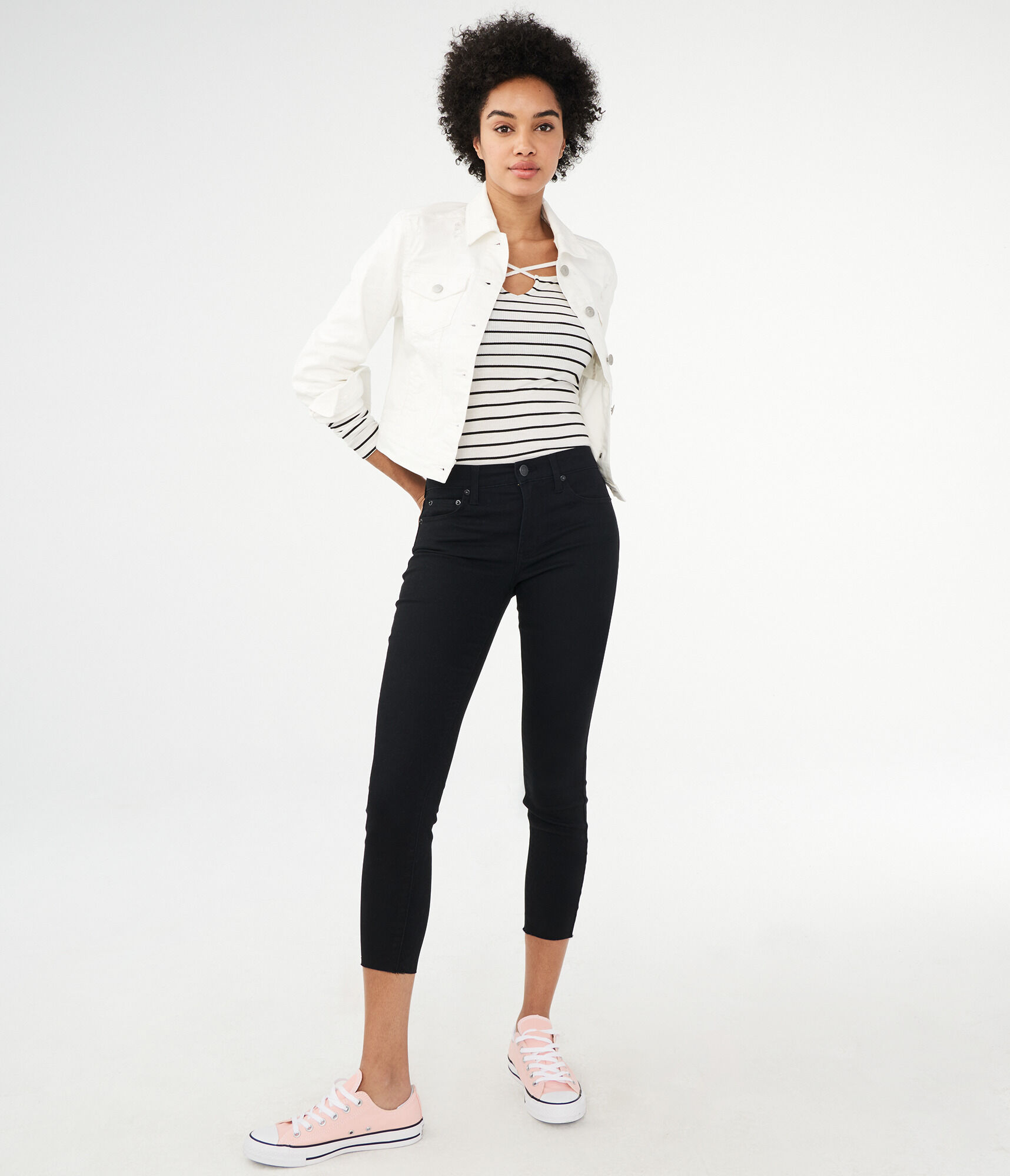 High-Rise Color Wash Crop Jegging