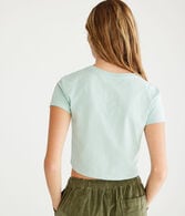 Peanuts® | Aéropostale Snoopy Après Ski Cropped Baby Tee