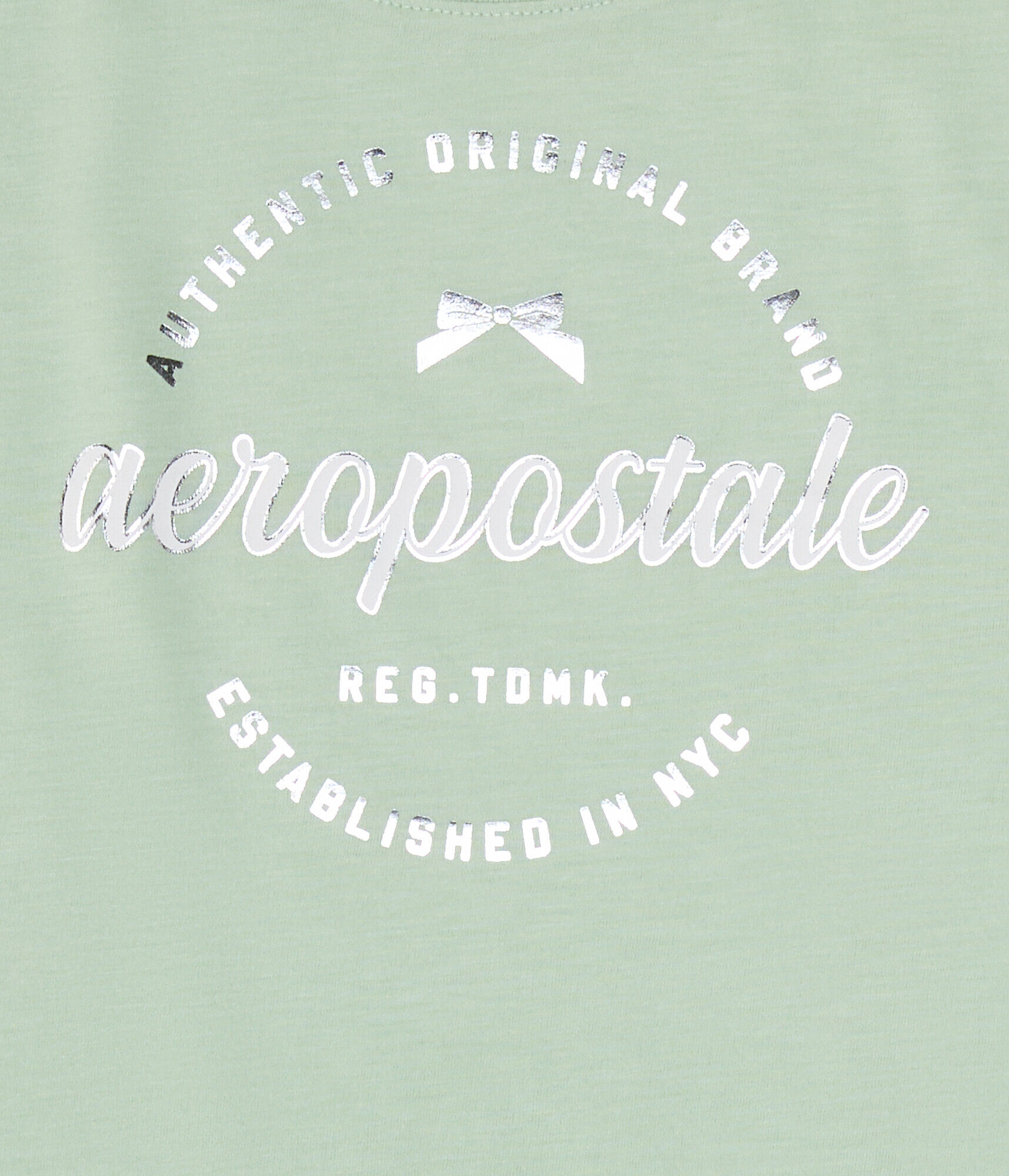 Aeropostale Bow Circle Foil Graphic Tee