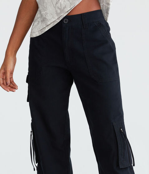Mid-Rise Straight Utility Cargo Pants