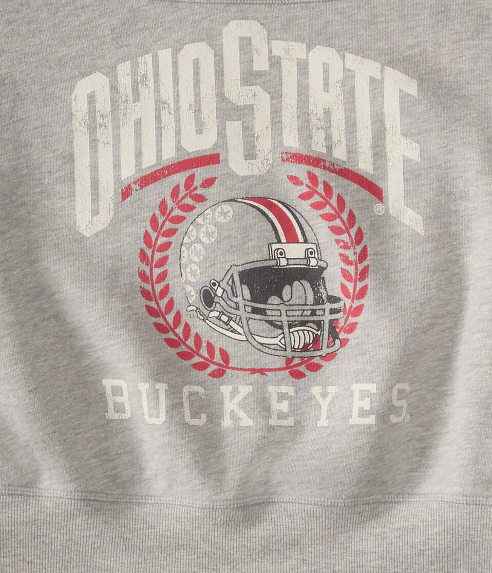Ohio State Buckeyes Cropped Off-The-Shoulder Sweatshirt