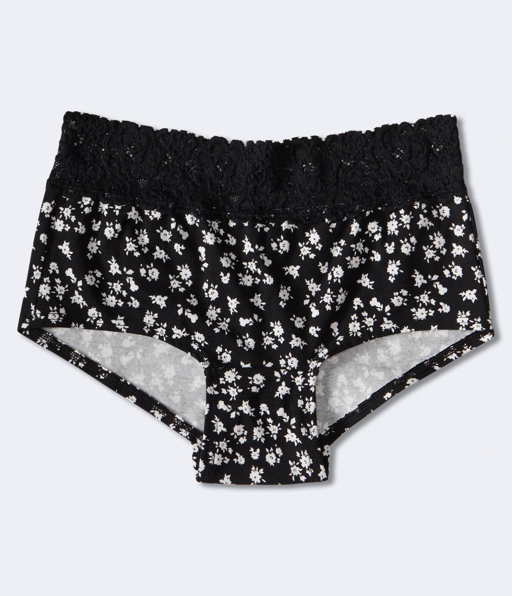Floral Lace-Trim Boyshort
