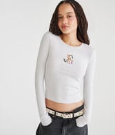 Long Sleeve Seriously Soft Deer Graphic Baby Tee