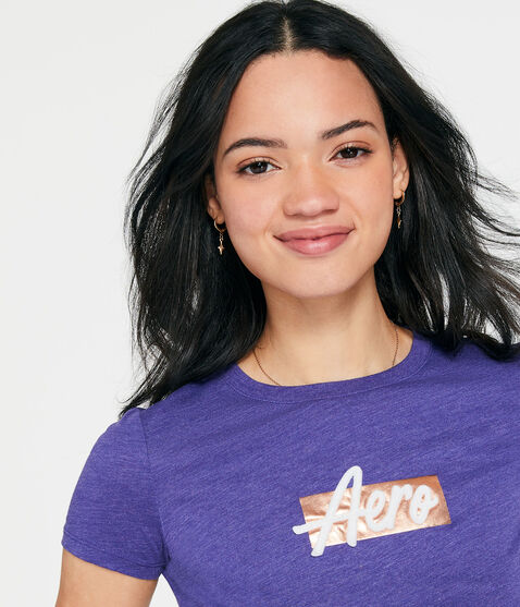 Aero Box Logo Foil Appliqué Graphic Tee