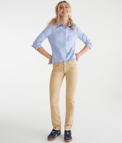Seriously Stretchy Mid-Rise Straight Uniform Pants Seriously Stretchy Mid-Rise Straight Uniform Pants