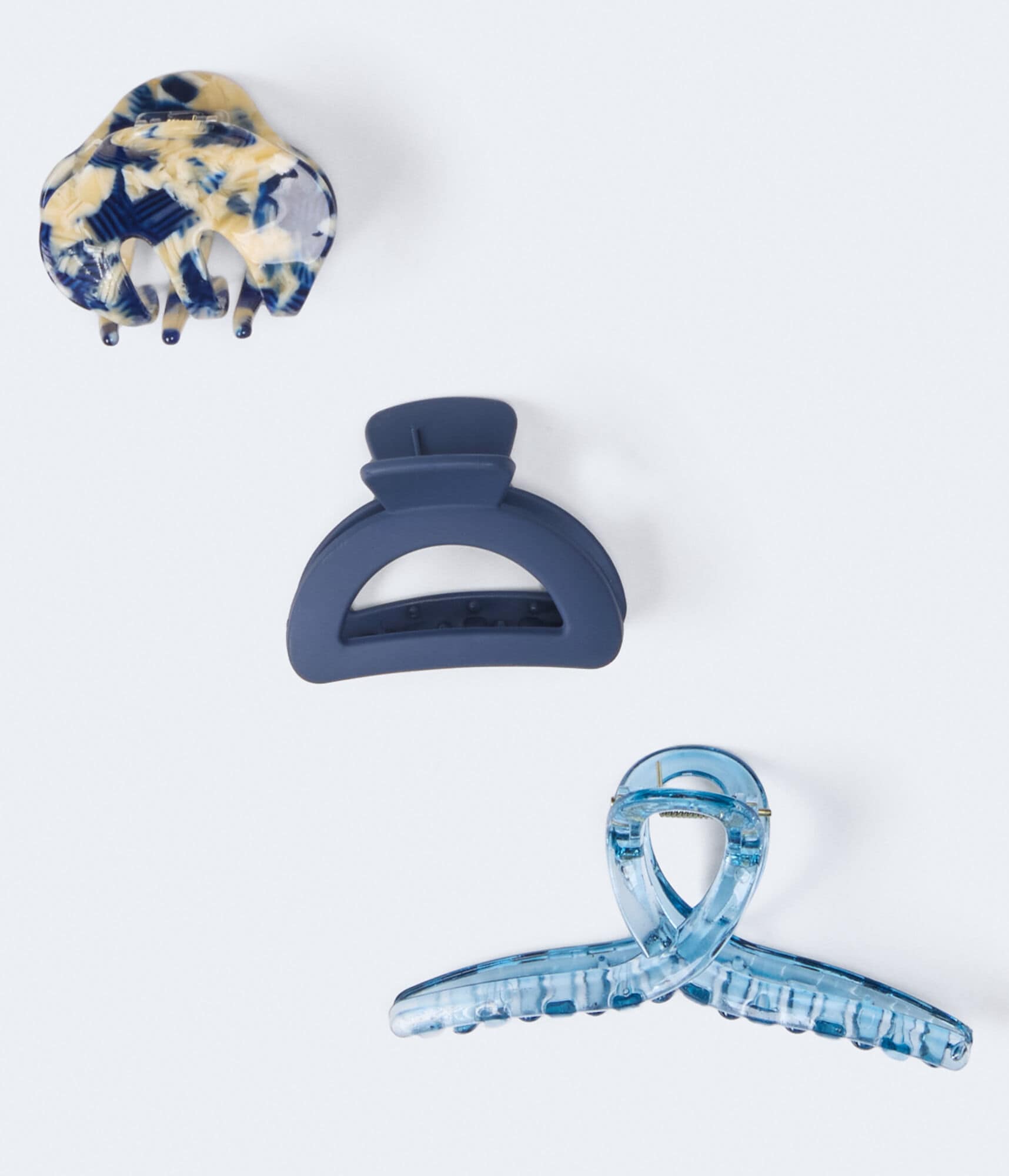 Mixed Shape Claw Hair Clip 3-Pack