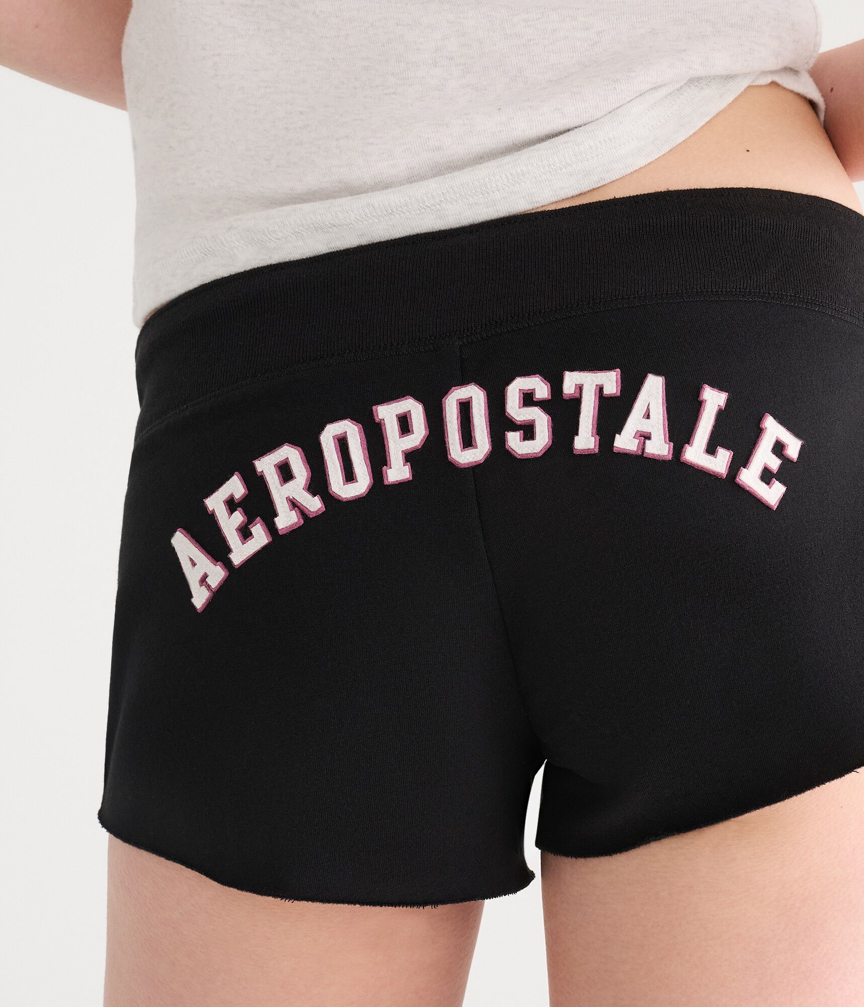 Aeropostale NY Heritage Low-Rise Fleece Shorts