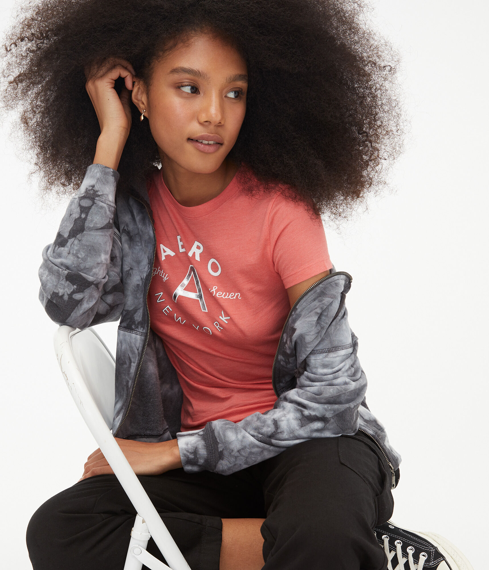 Aero New York Circle Foil Graphic Tee