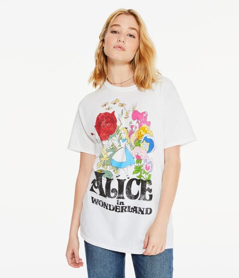 Alice In Wonderland Boyfriend Graphic Tee Alice In Wonderland Boyfriend Graphic Tee