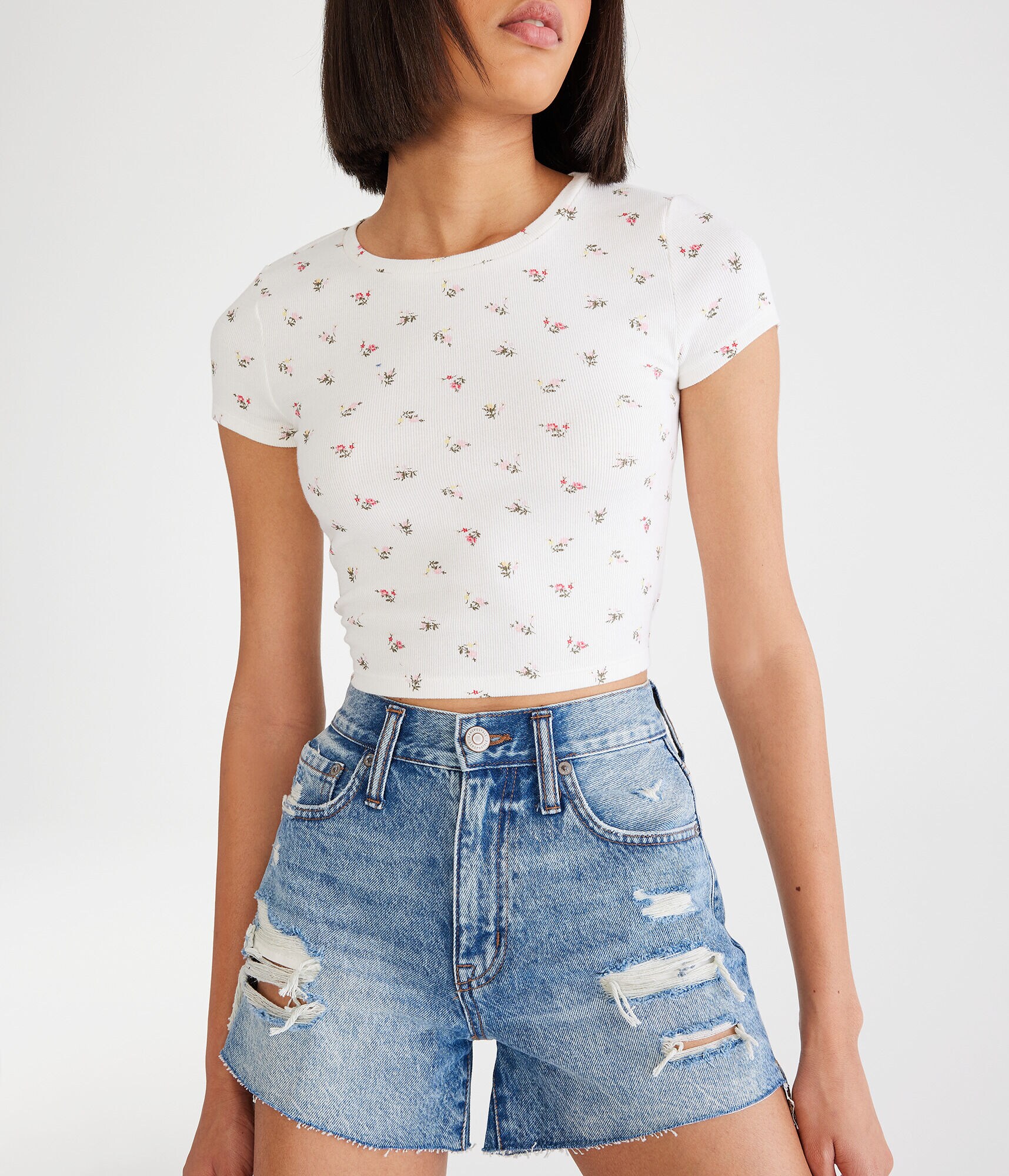 Premium Air '90s High-Rise Cutoff Denim Shorts