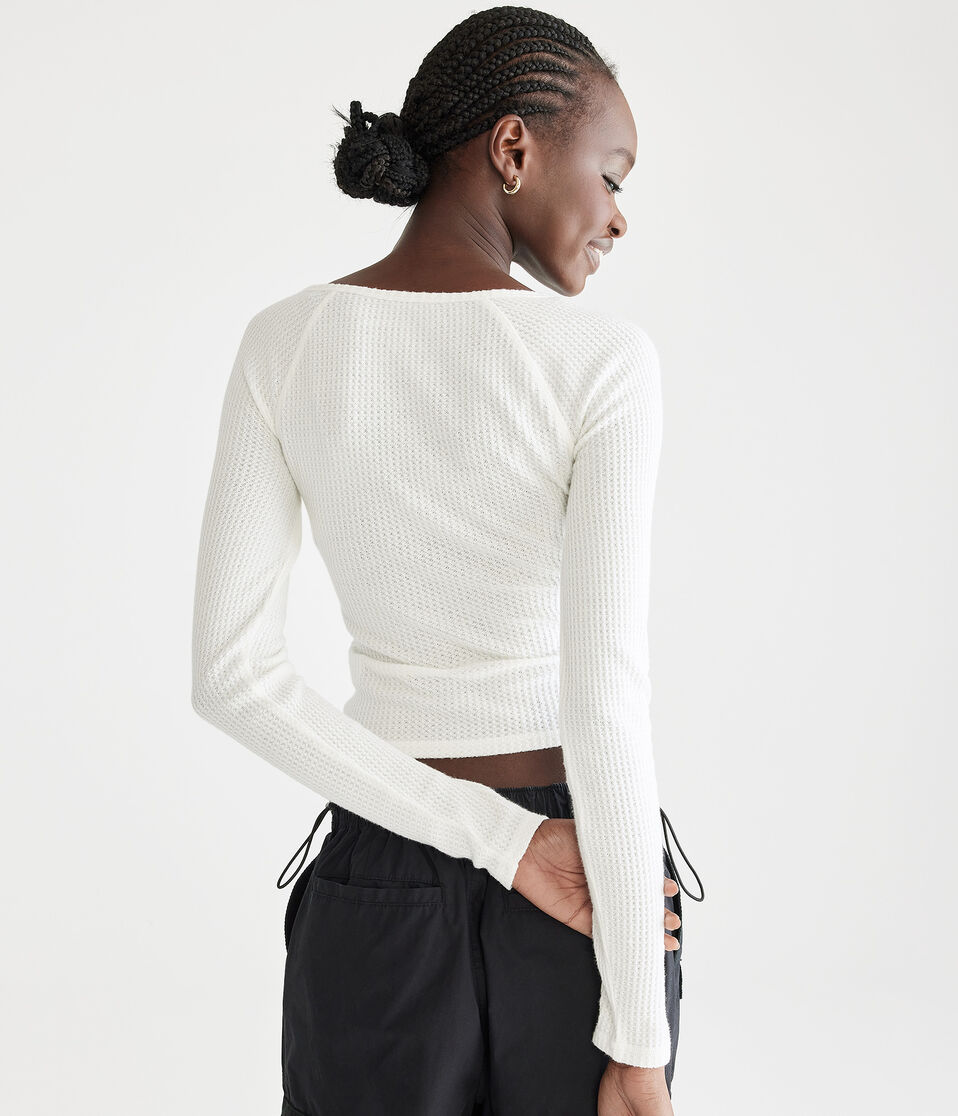 Long Sleeve Seriously Soft Notched Shrunken Tee