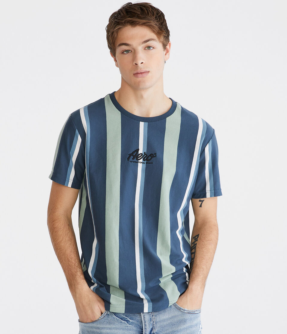 Aero Vertical Stripe Graphic Tee
