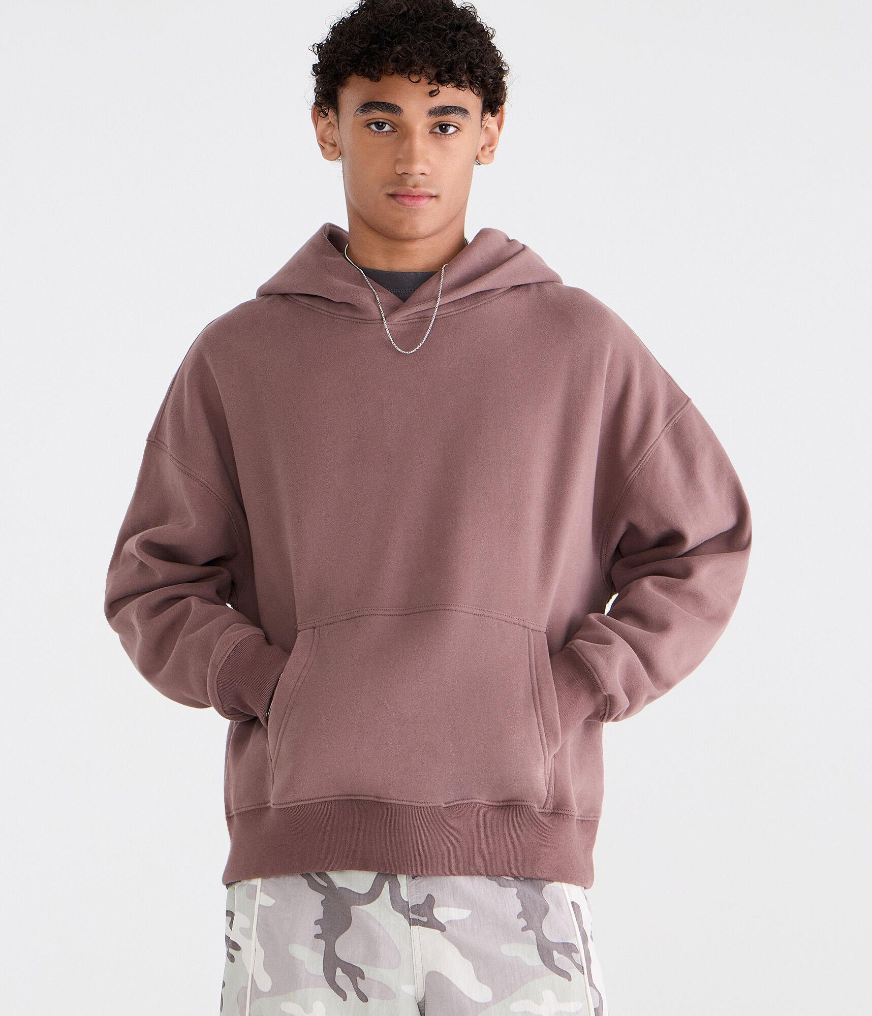 Cloud Soft Embossed 87 Boxy Pullover Hoodie