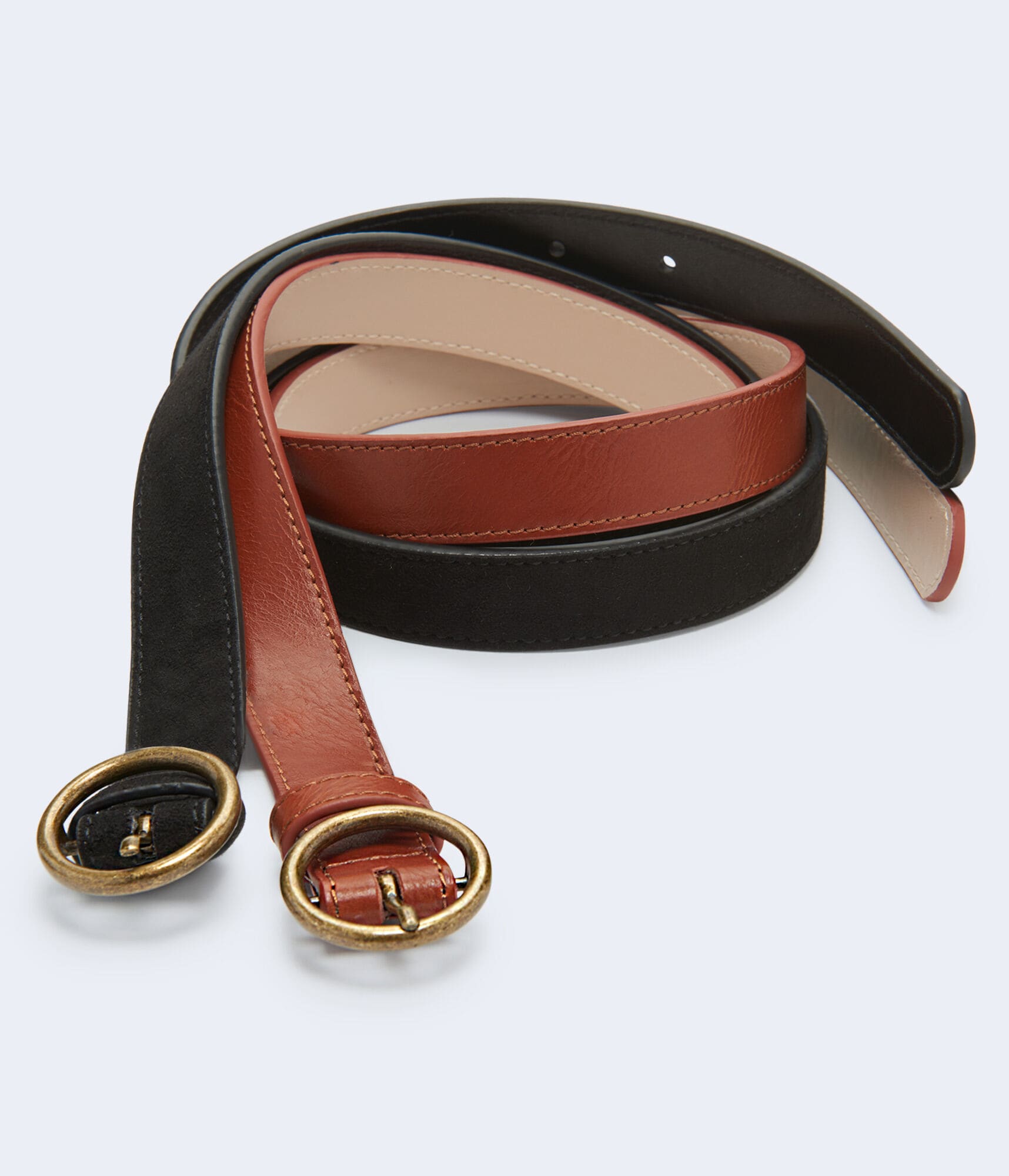 Circle Buckle Belt 2-Pack