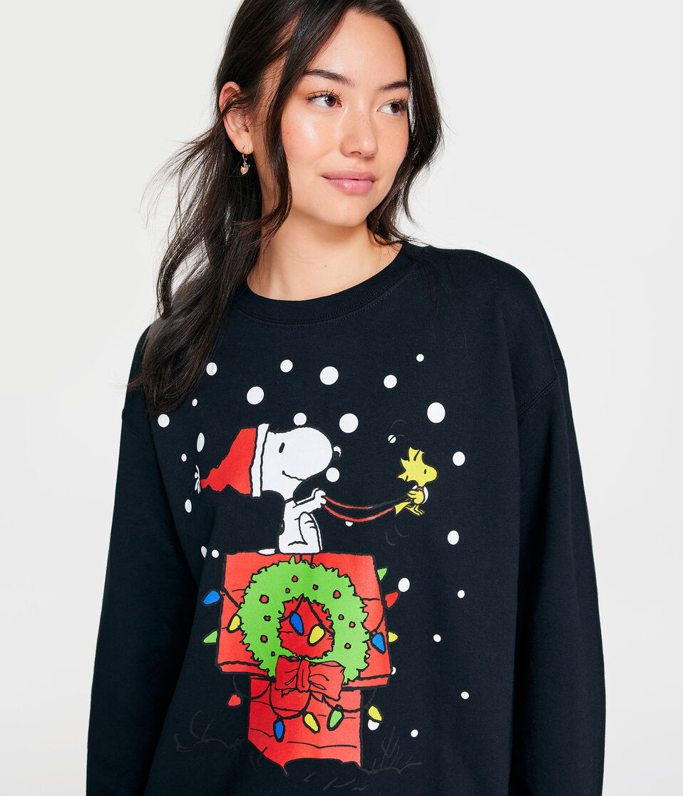 Snoopy Christmas House Crew Sweatshirt