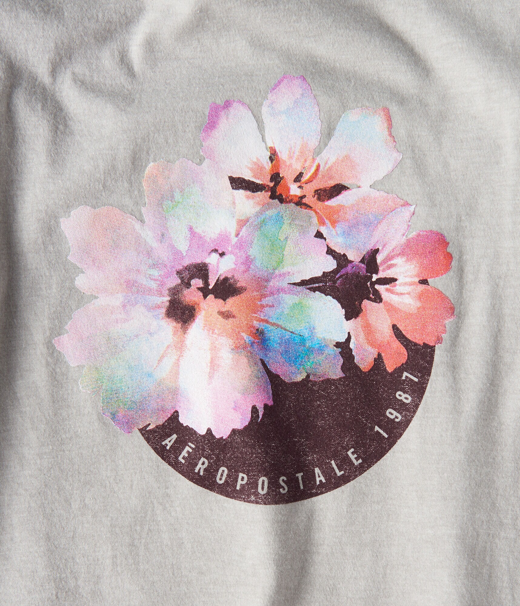 Long Sleeve Watercolor Flower Graphic Tee