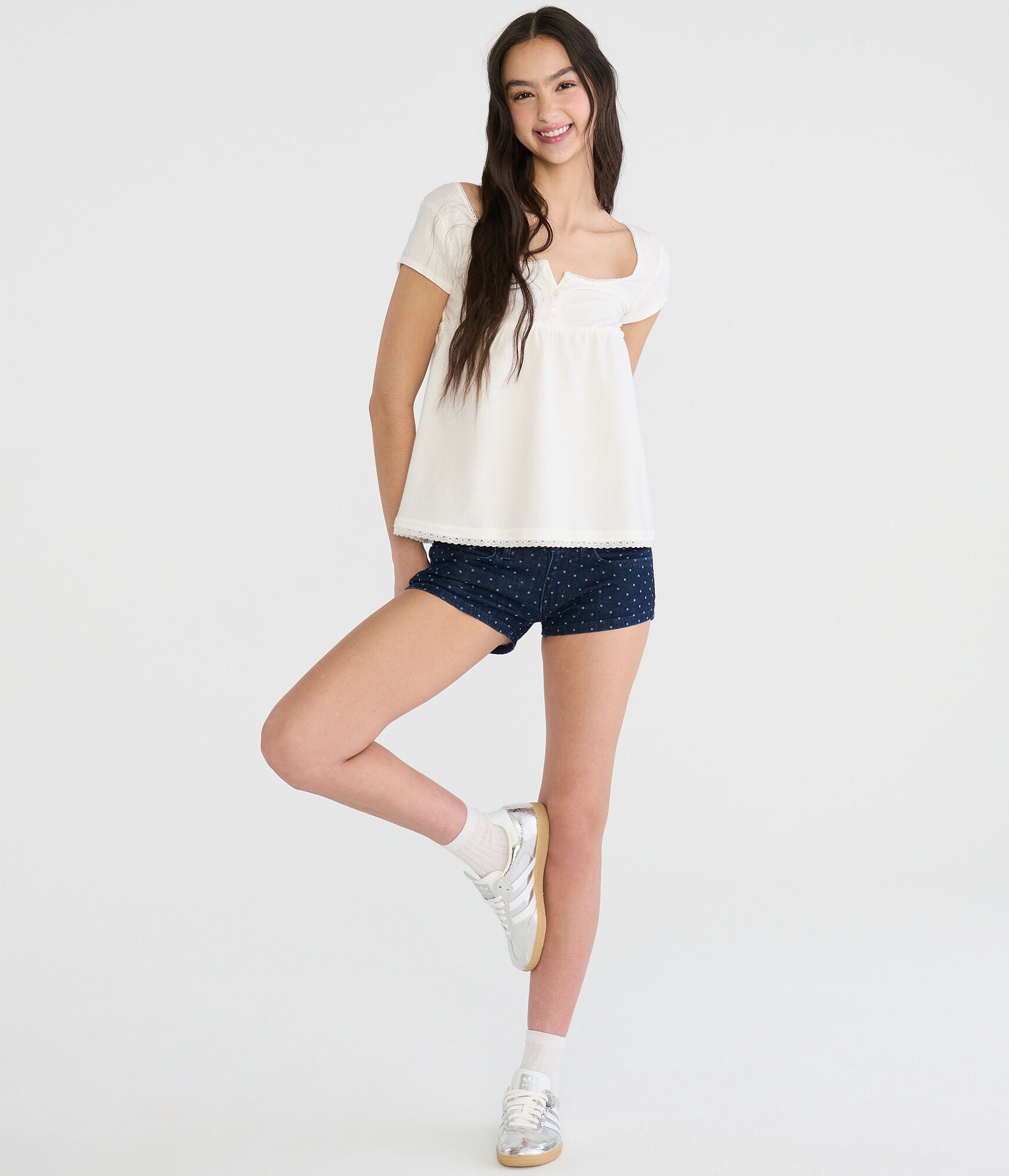 Super Low-Rise Micro Denim Shorts