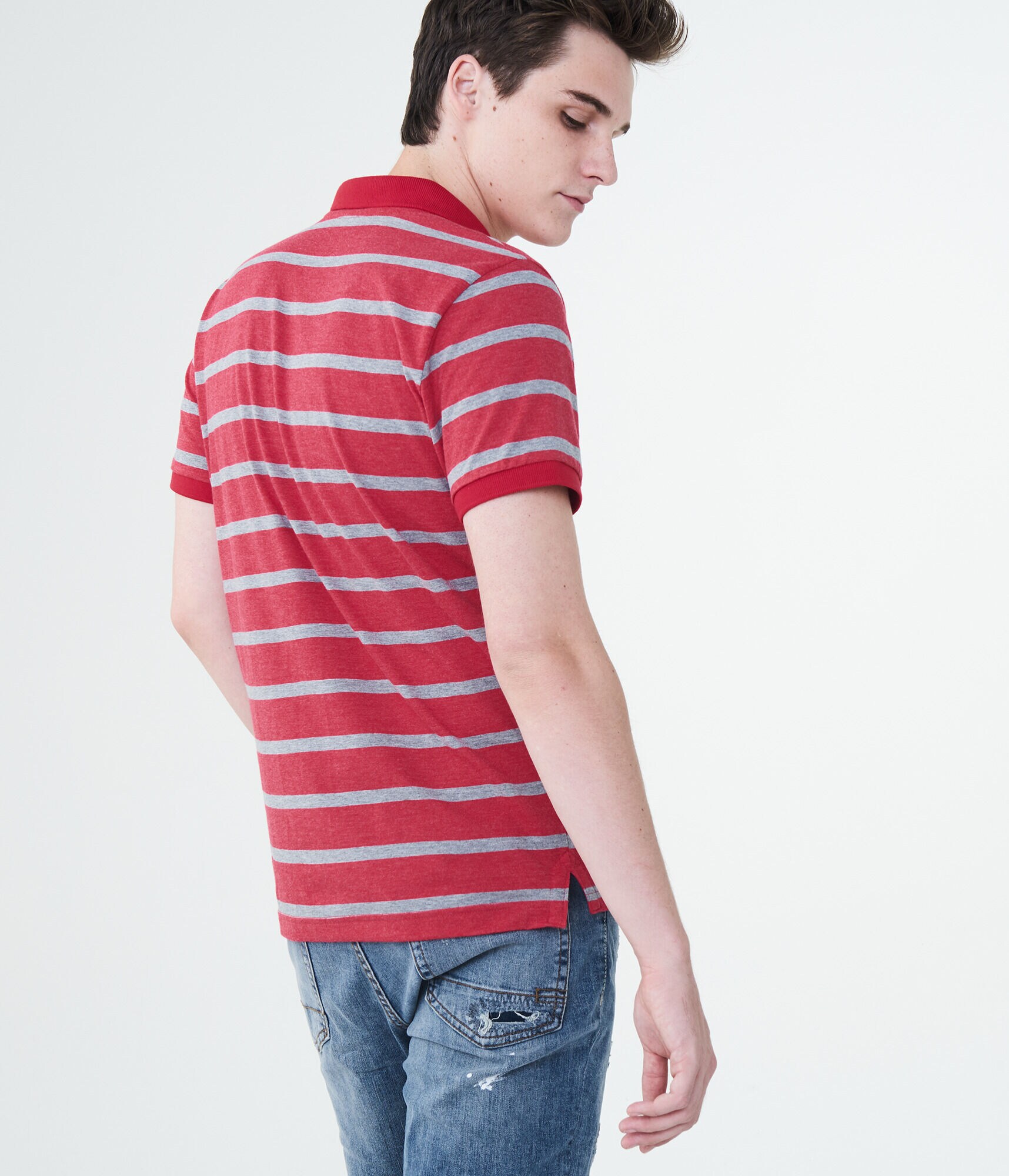 A87 Striped Jersey Polo